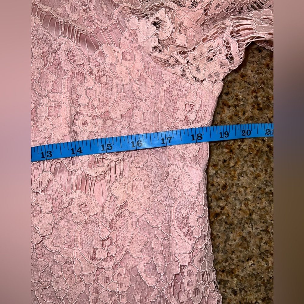 Jessica Howard Blush Pink Lace Dress 3/4 Sleeve Knee Length Size 12 - Picture 5 of 10